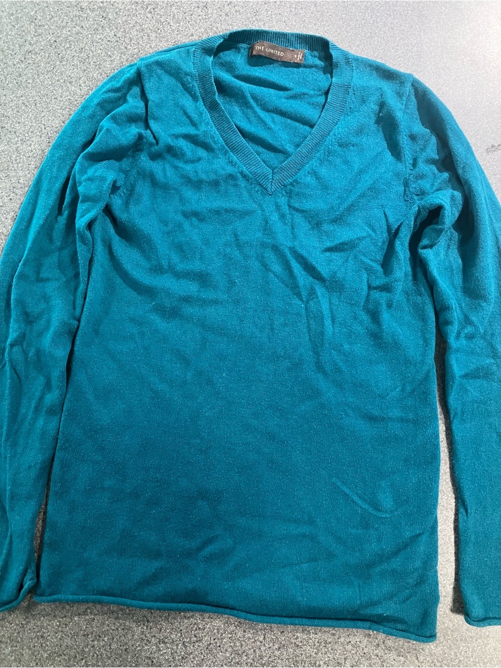 The Limited Women's V-Neck Sweater in Teal